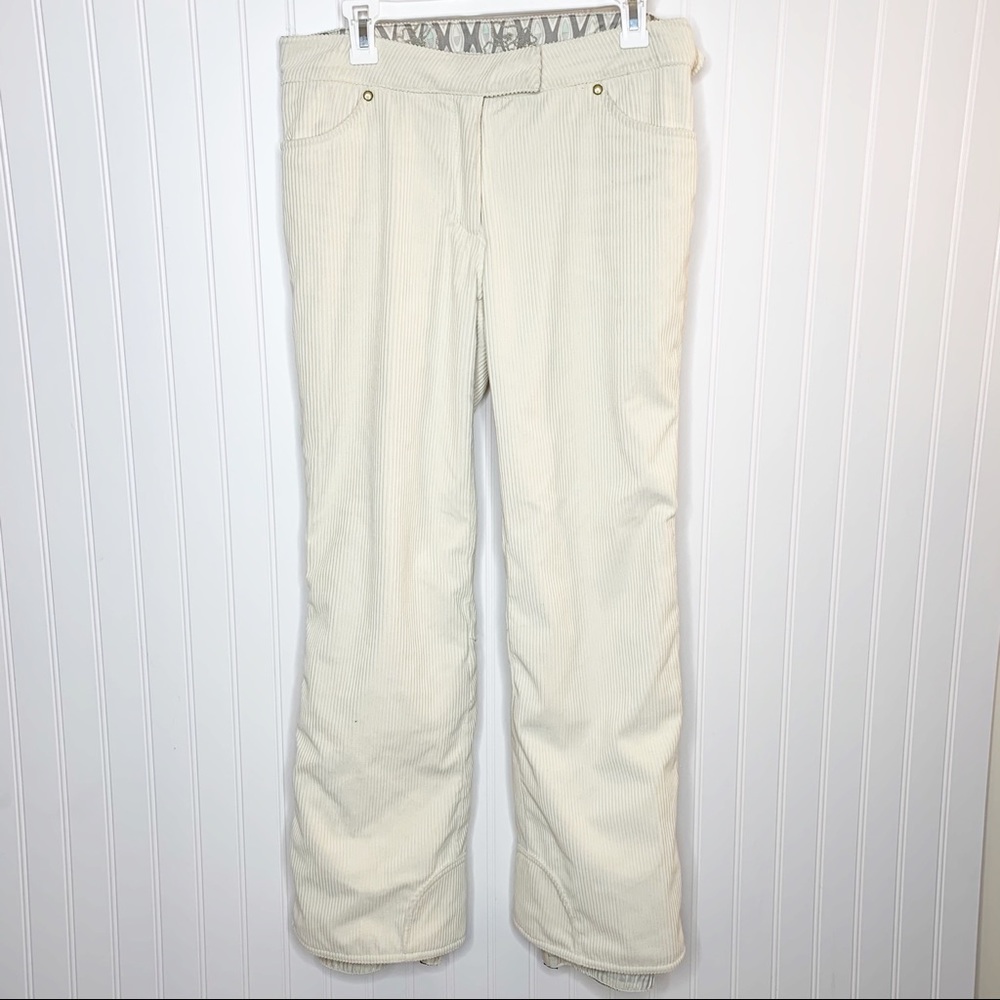 Obermeyer White Corduroy Snow Pants Size 6